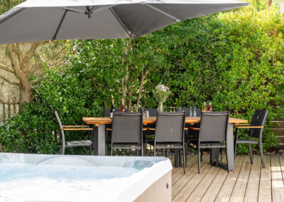 Coin détente extérieur au Domaine Le Sherwood