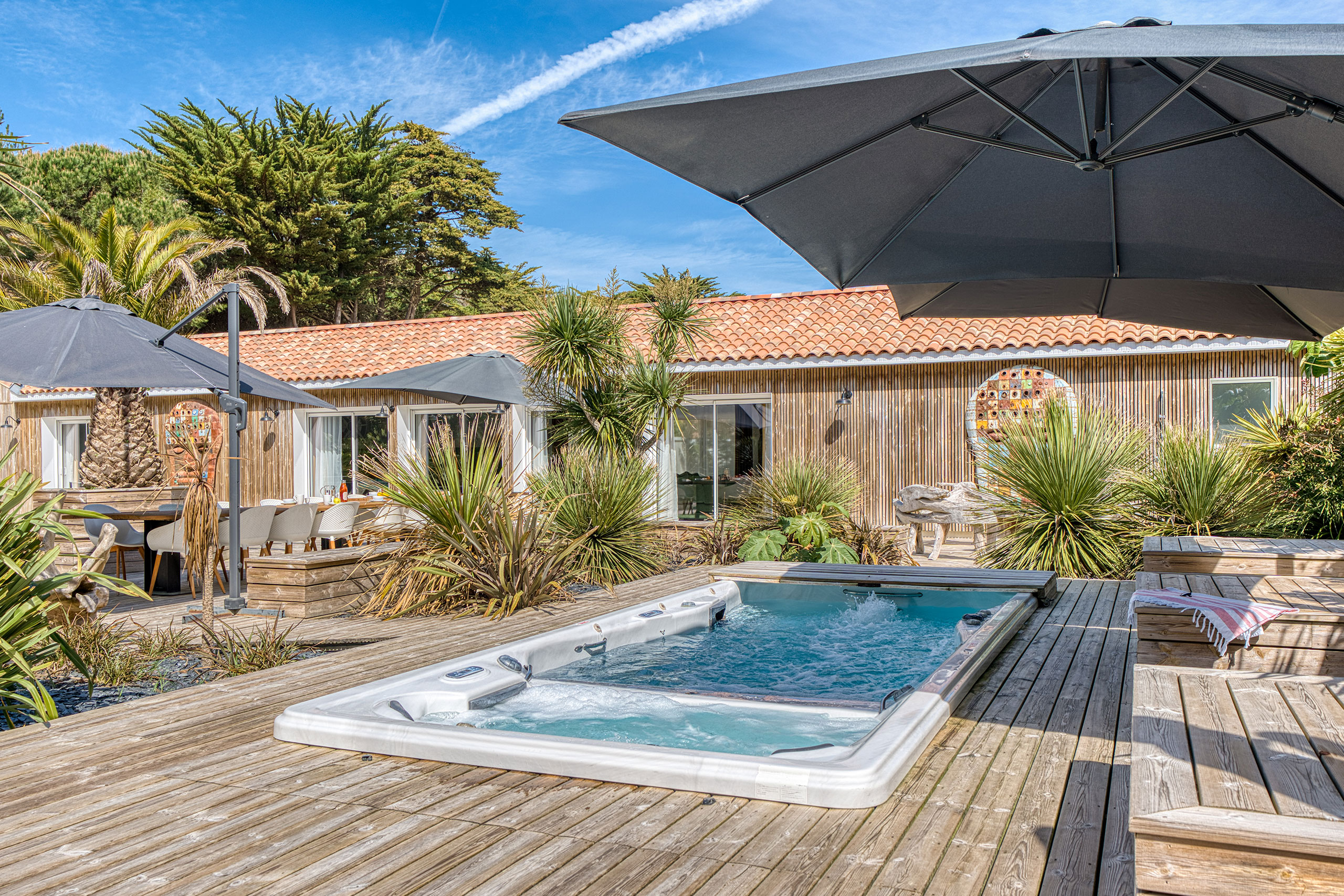 villa santa maria à notre dame de monts avec spa de nage